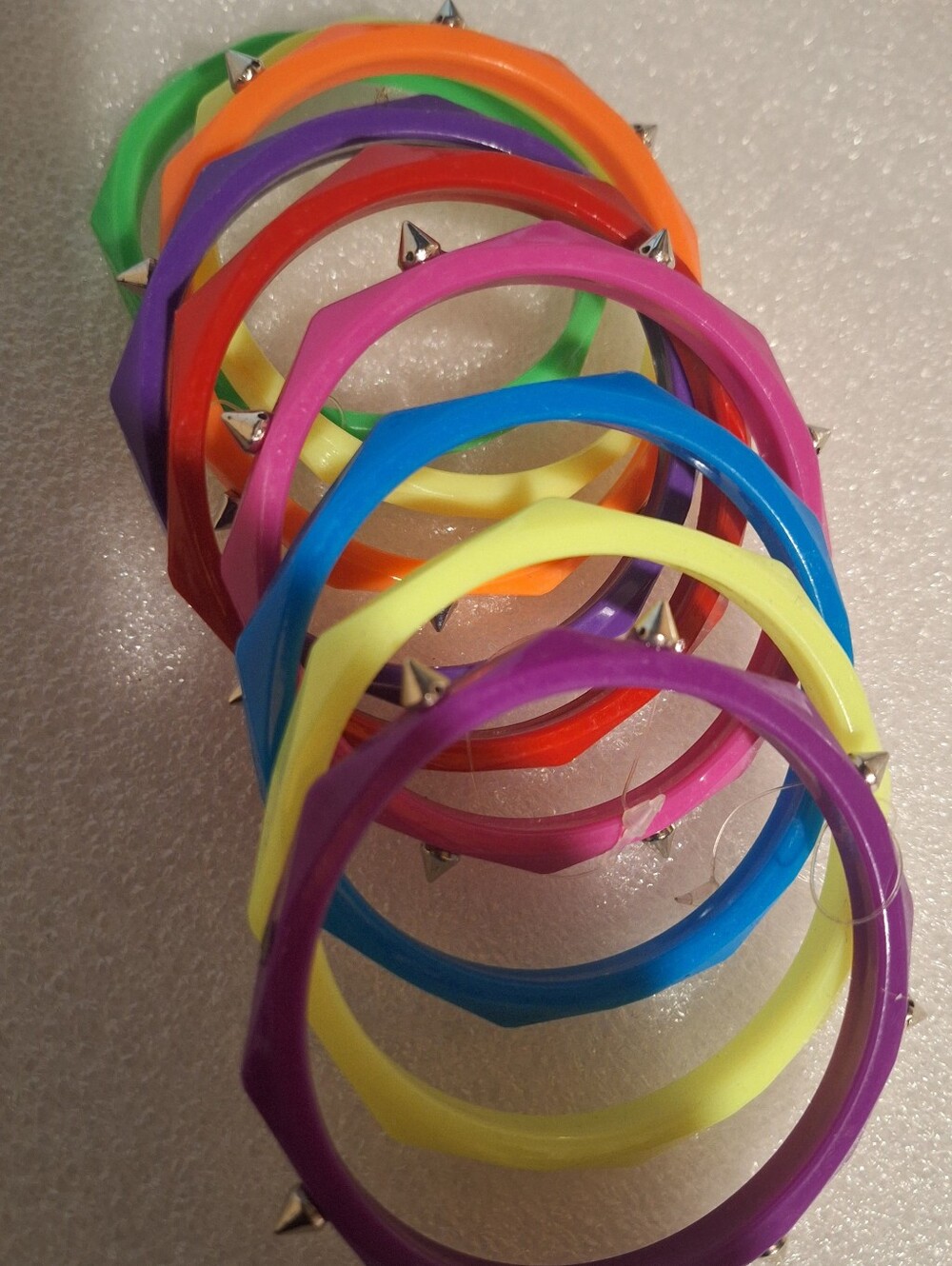 Spiked Silicone Bracelet - Colorful Mix
